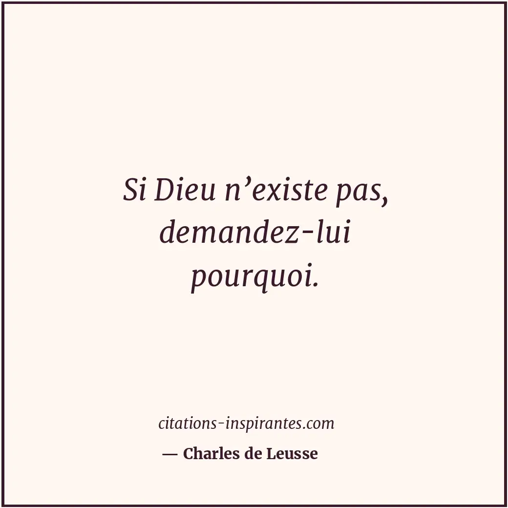 Citation de Charles de Leusse