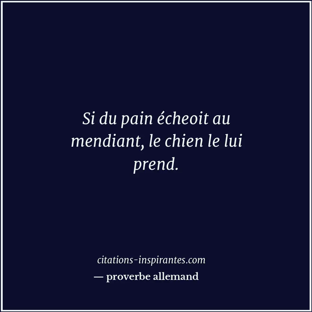 Citation de proverbe allemand