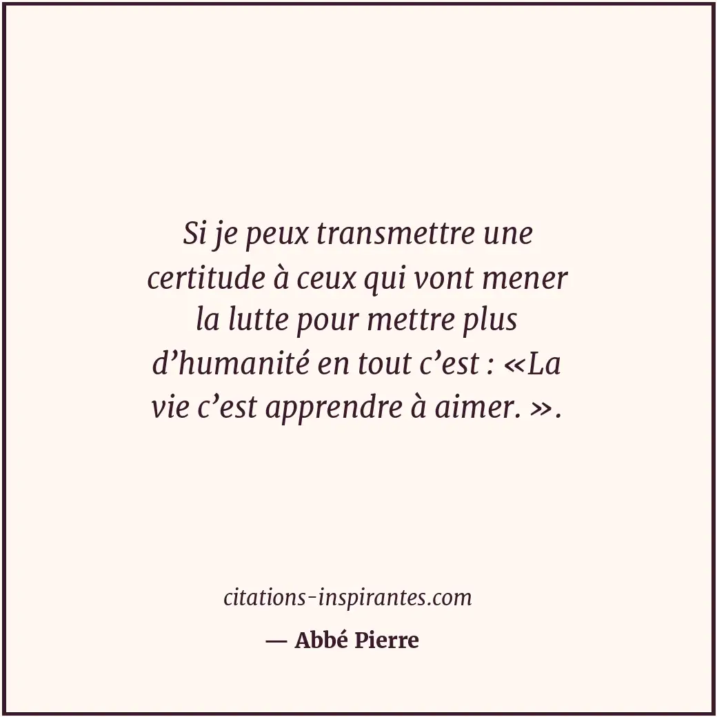 Citation de Abbé Pierre