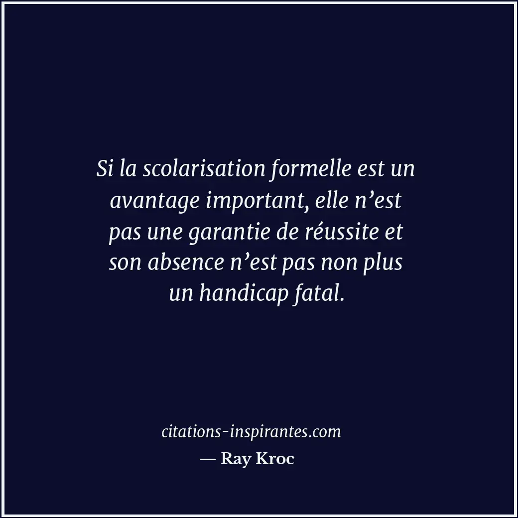 Citation de Ray Kroc