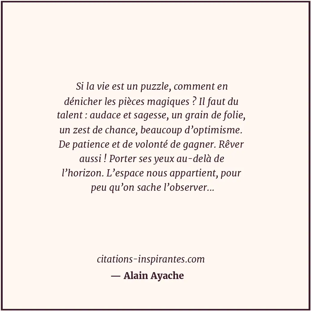 Citation de Alain Ayache