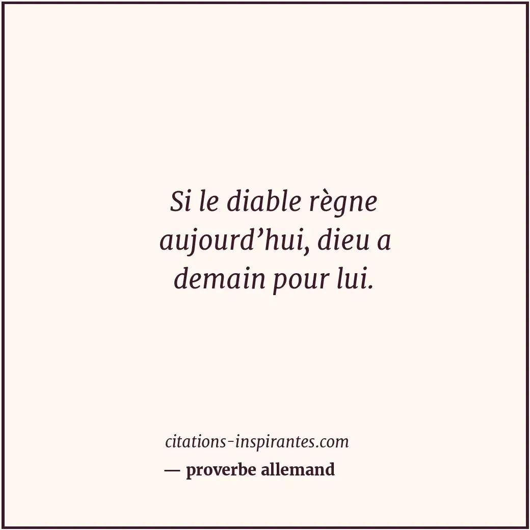 Citation de proverbe allemand