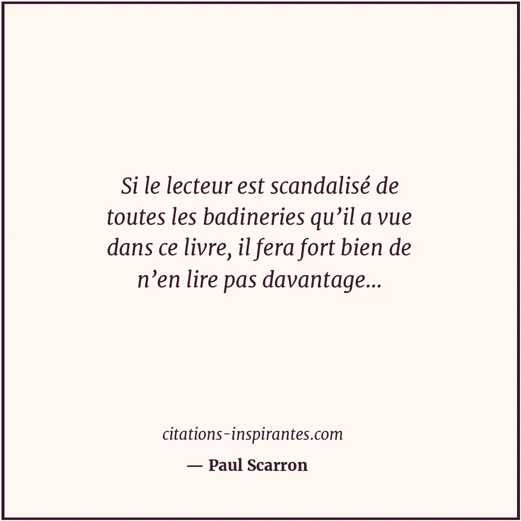 Citation de Paul Scarron