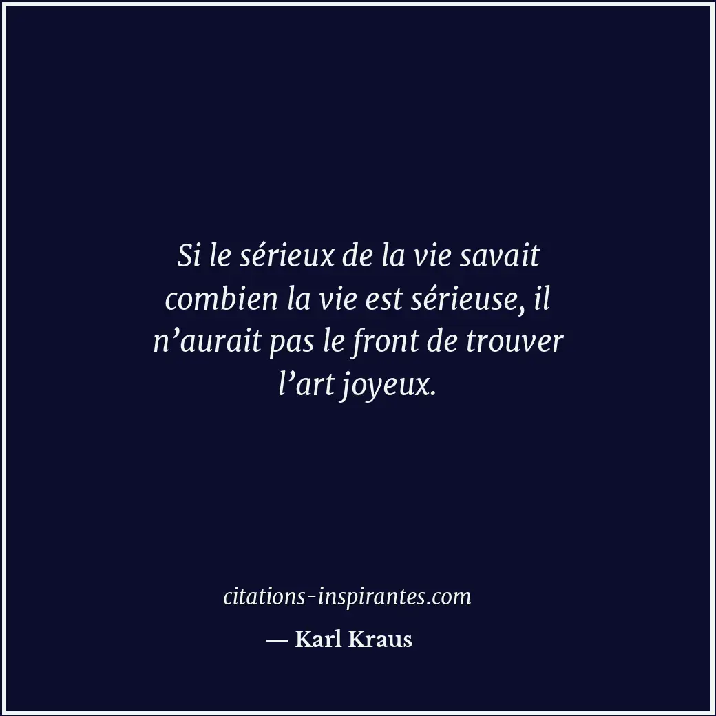 Citation de Karl Kraus