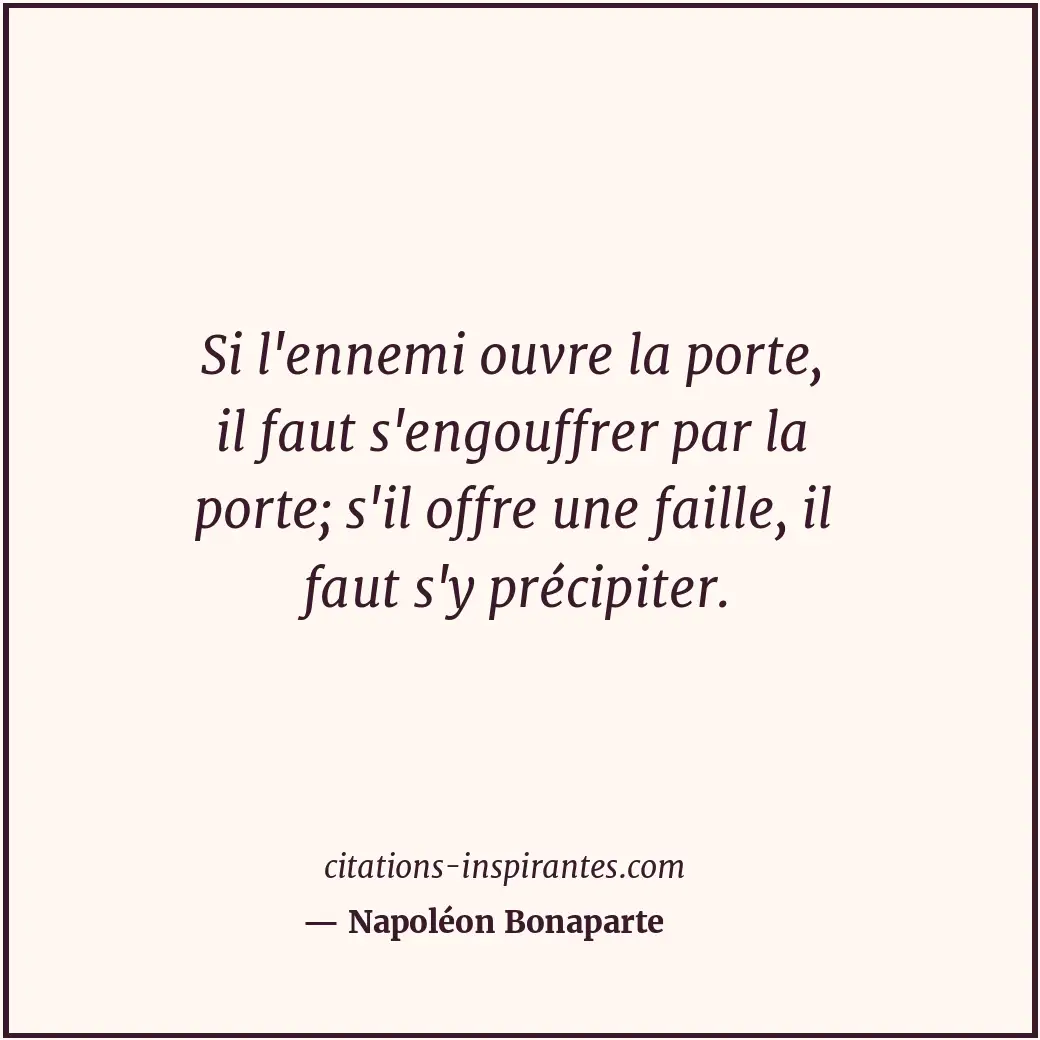 Citation de Napoléon Bonaparte