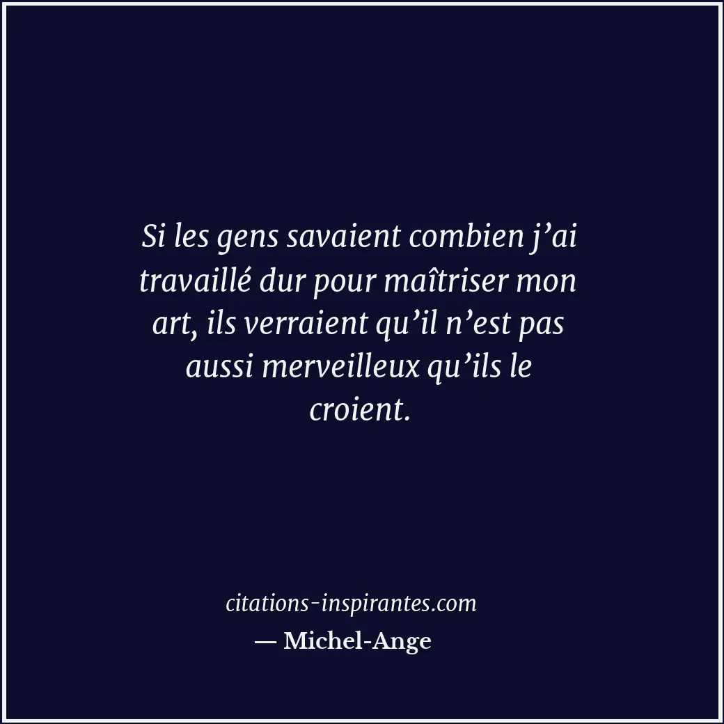 Citation de Michel-Ange
