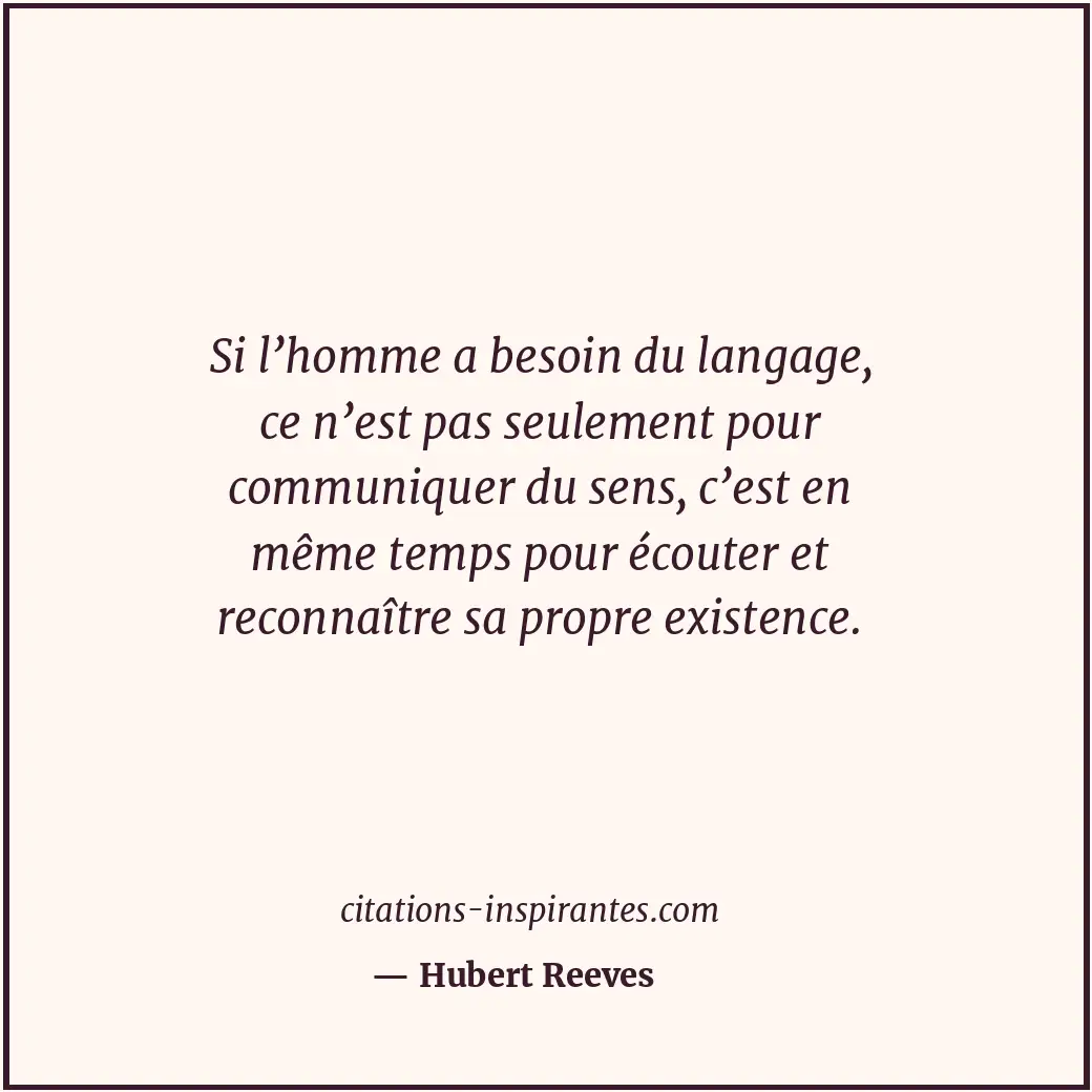 Citation de Hubert Reeves