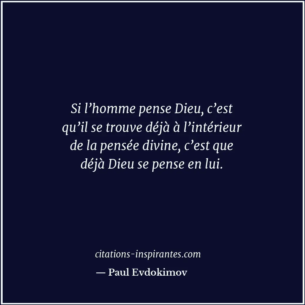 Citation de Paul Evdokimov