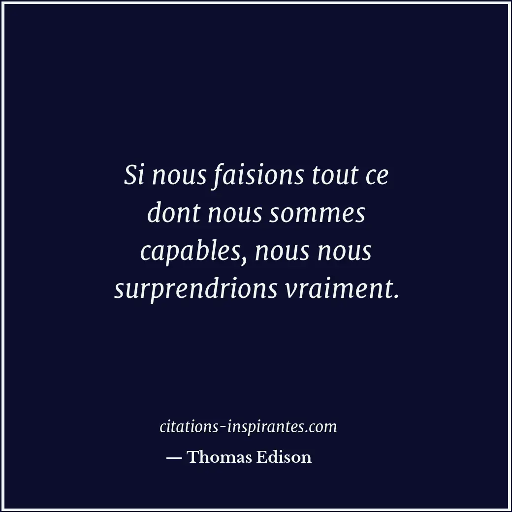 Citation de Thomas Edison