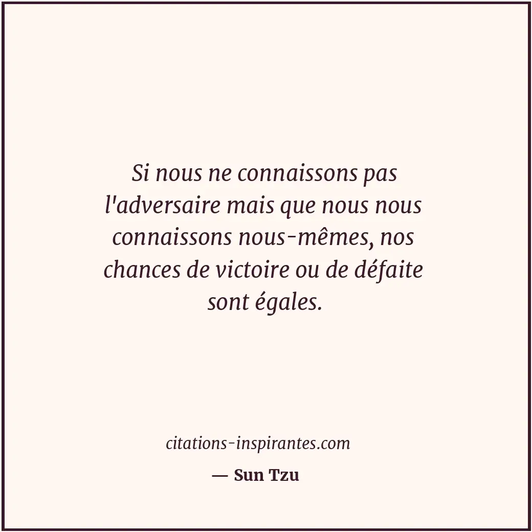 Citation de Sun Tzu
