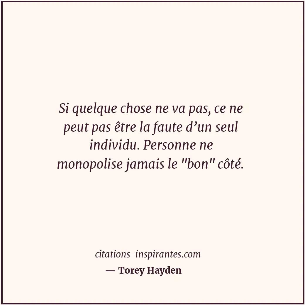 Citation de Torey Hayden