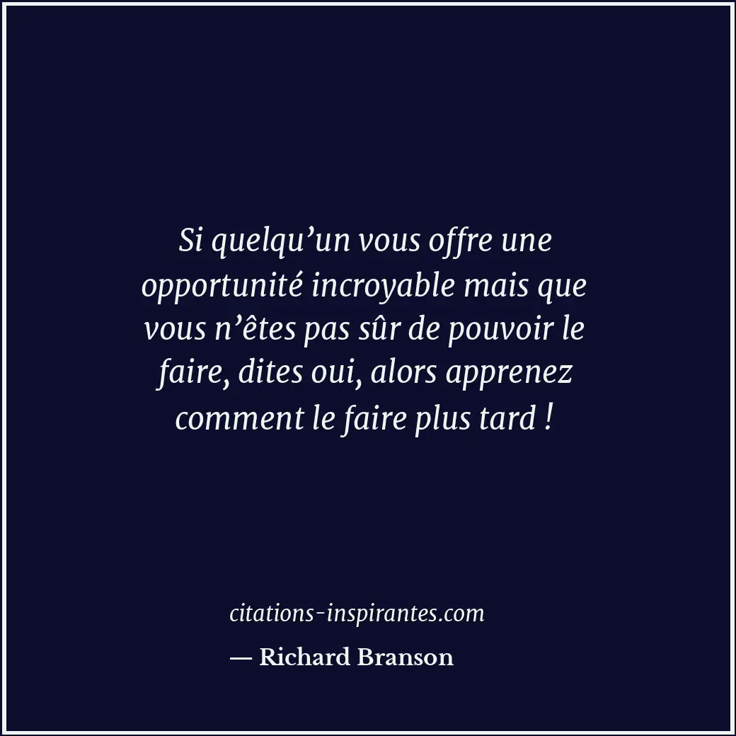 Citation de Richard Branson