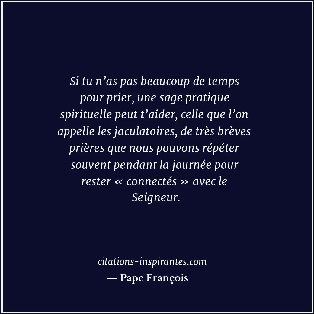 Citation de Pape François