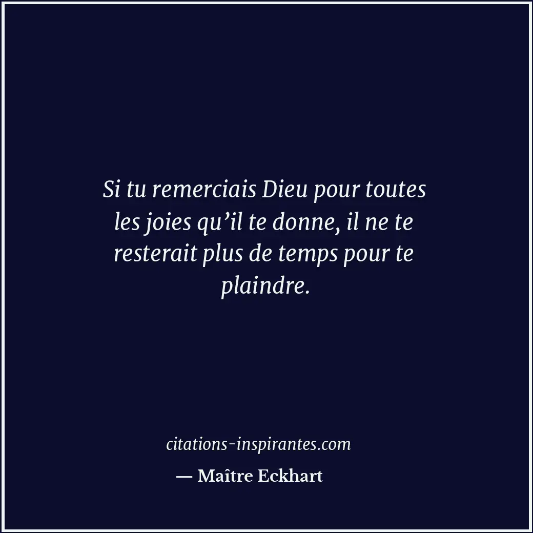 Citation de Maître Eckhart