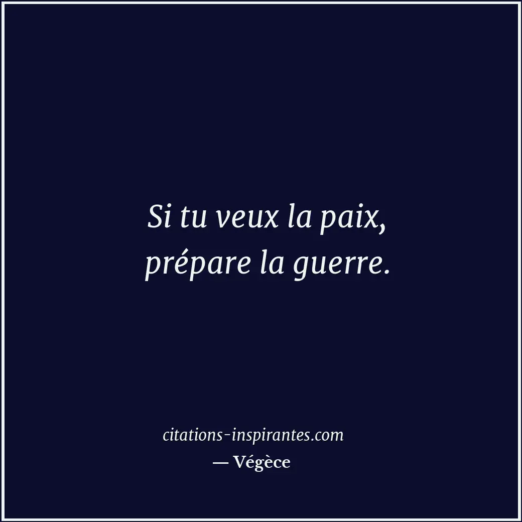 Citation de Végèce