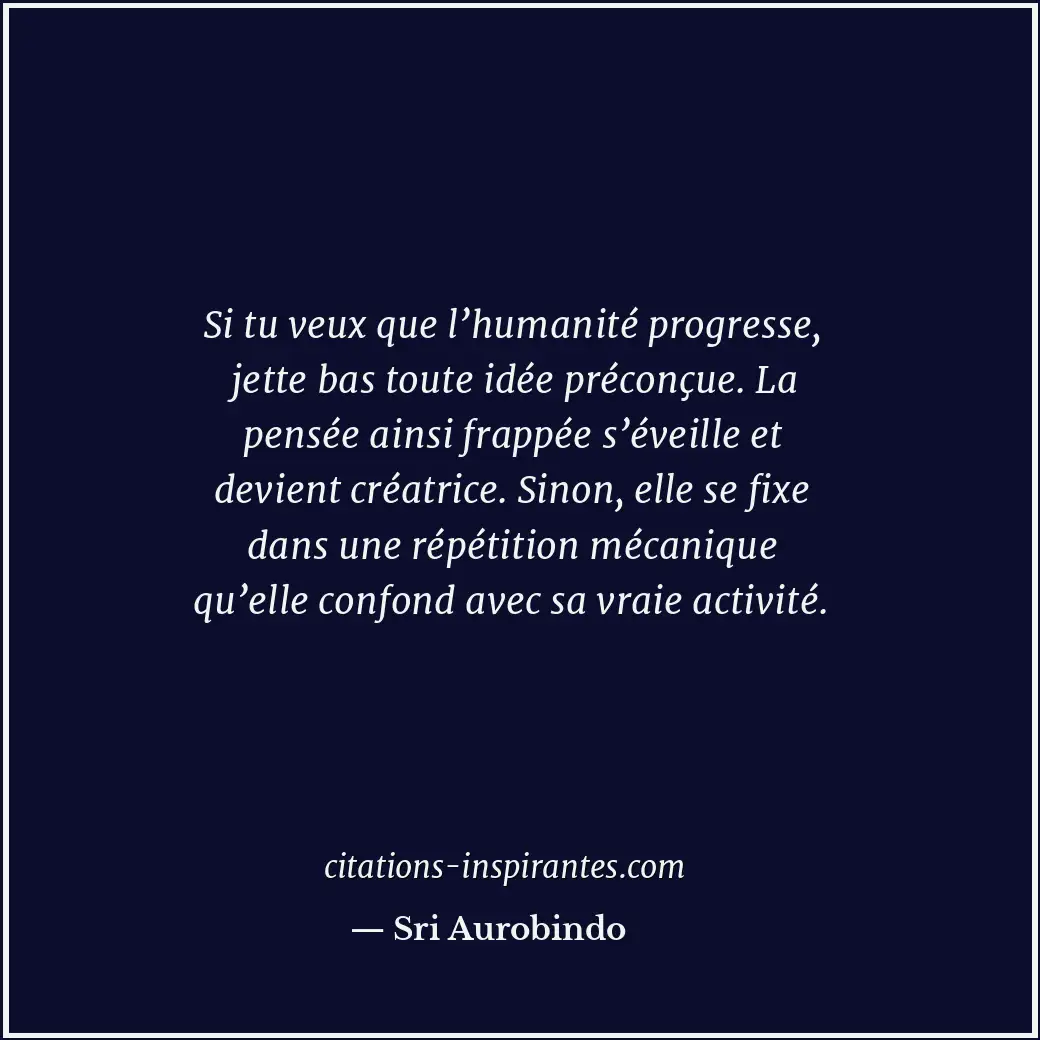 Citation de Sri Aurobindo