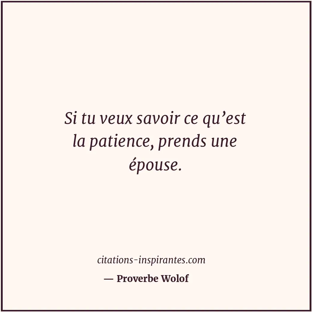 Citation de Proverbe Wolof