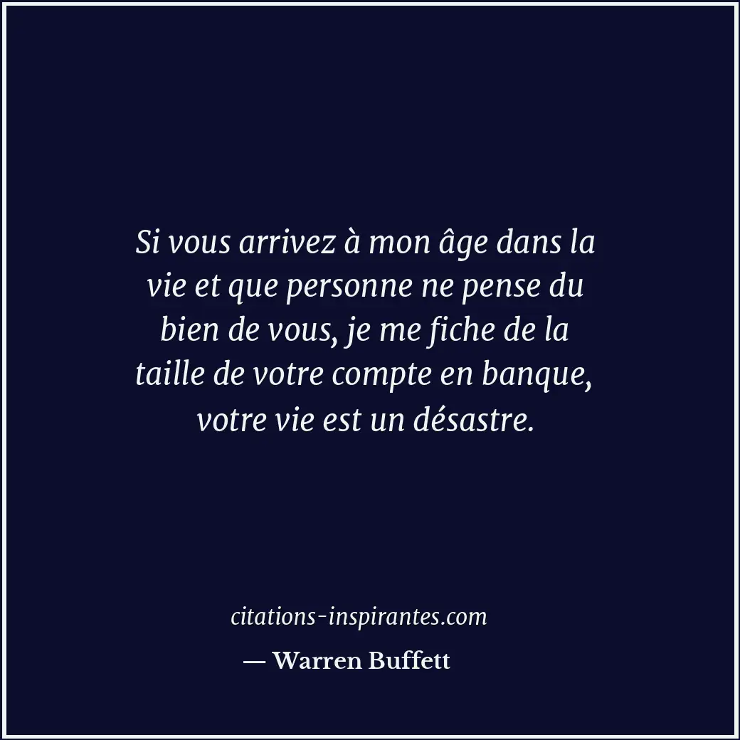 Citation de Warren Buffett