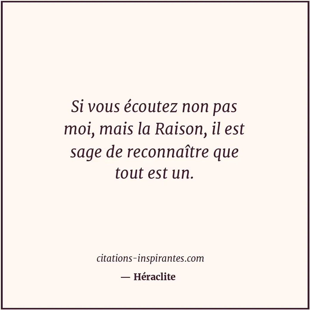 Citation de Héraclite
