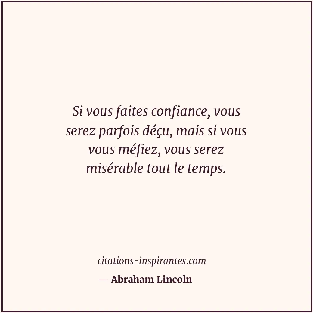 Citation de Abraham Lincoln
