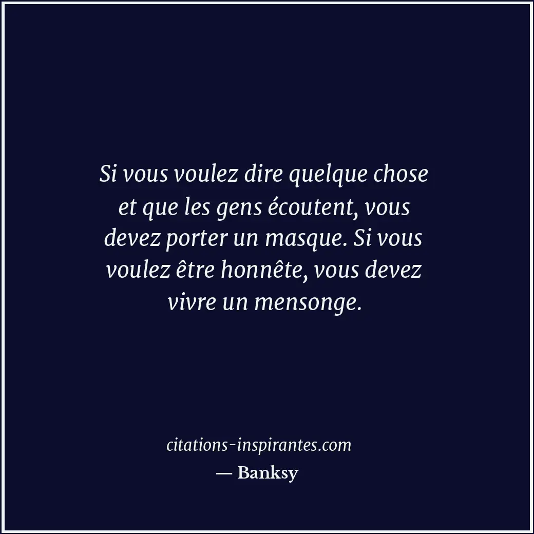 Citation de Banksy