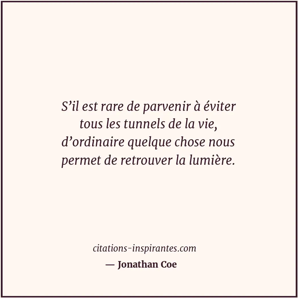 Citation de Jonathan Coe