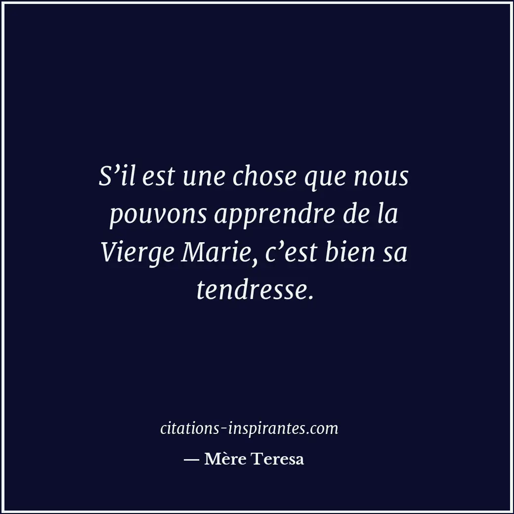 Citation de Mère Teresa
