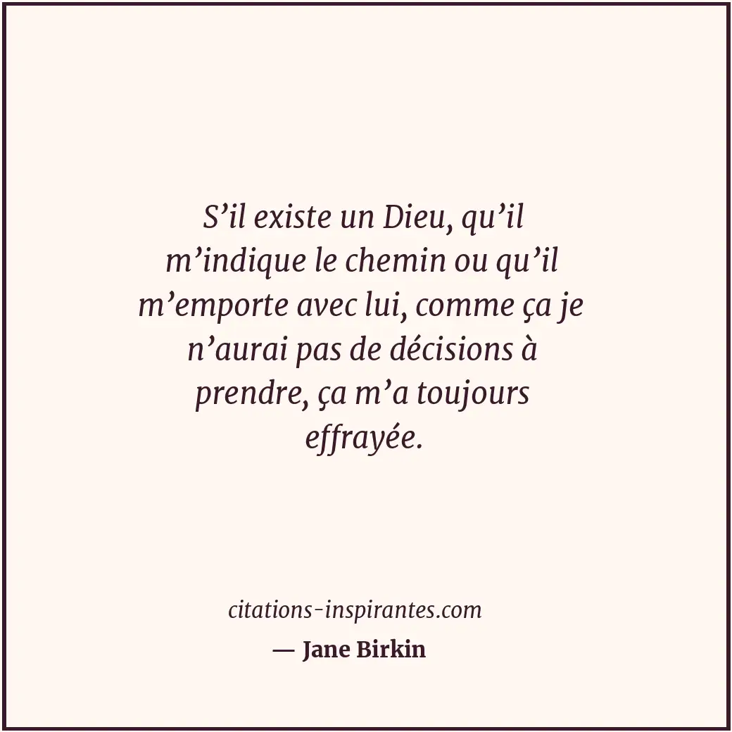 Citation de Jane Birkin