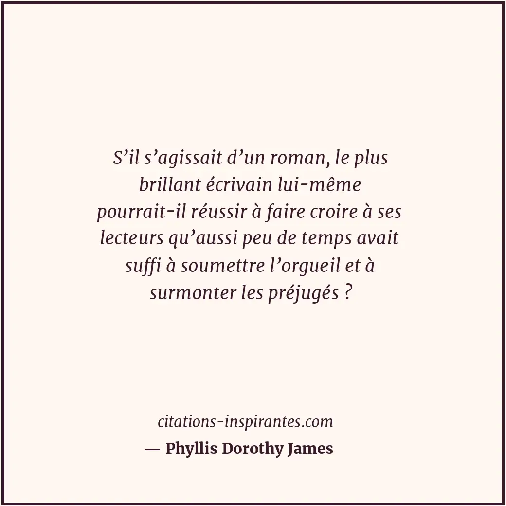 S’il s’agissait d’un roman, le plus brillant écrivain lui-même pourrait-il réuss... Citation de Phyllis Dorothy James