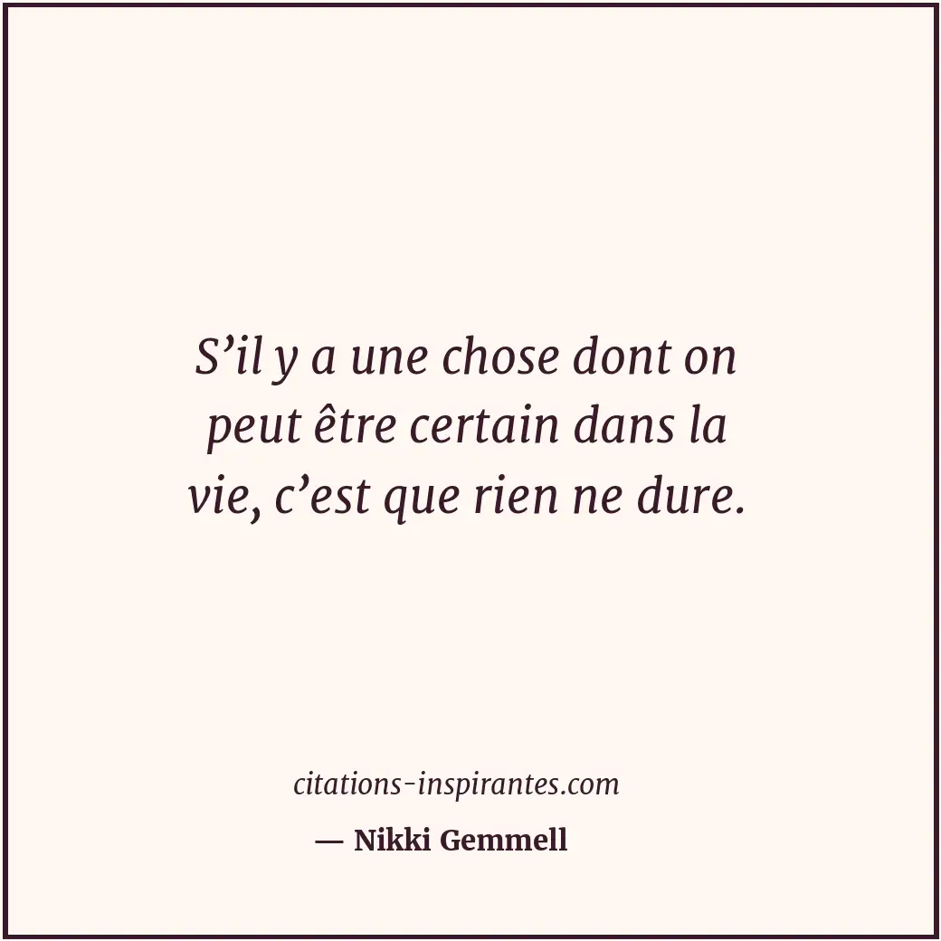 Citation de Nikki Gemmell