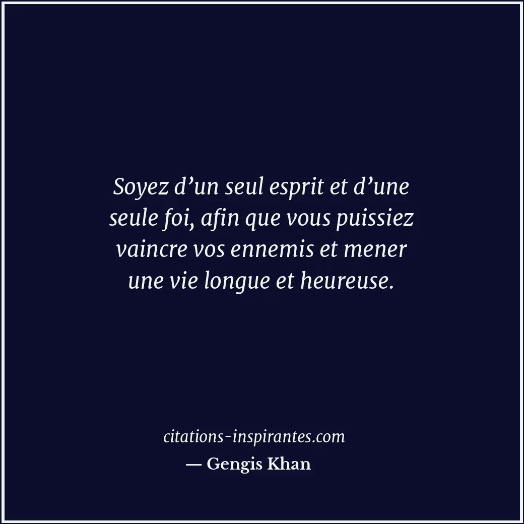 Citation de Gengis Khan