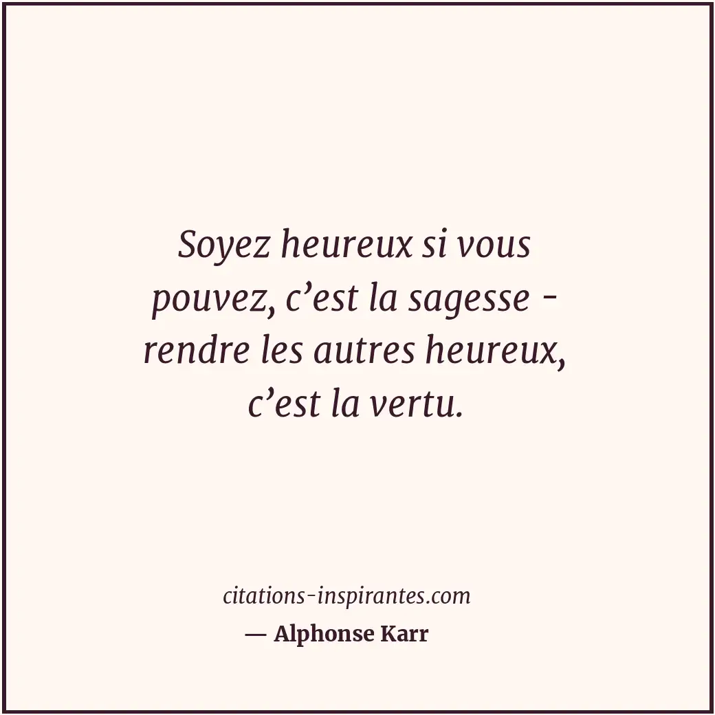 Citation de Alphonse Karr