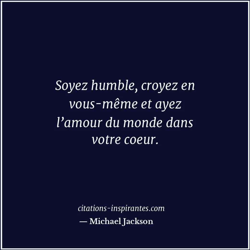 Citation de Michael Jackson