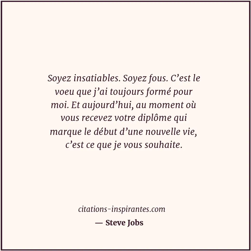 Citation de Steve Jobs