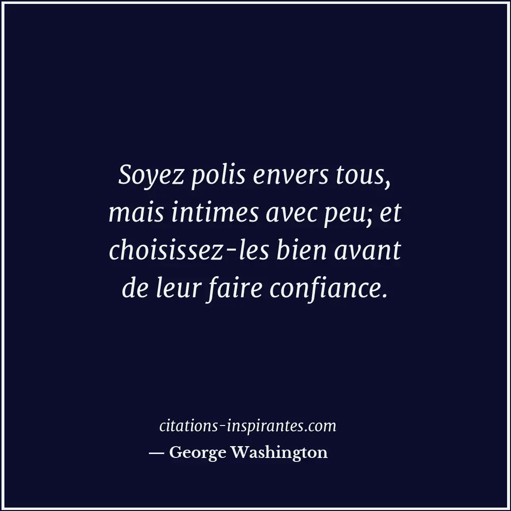Citation de George Washington