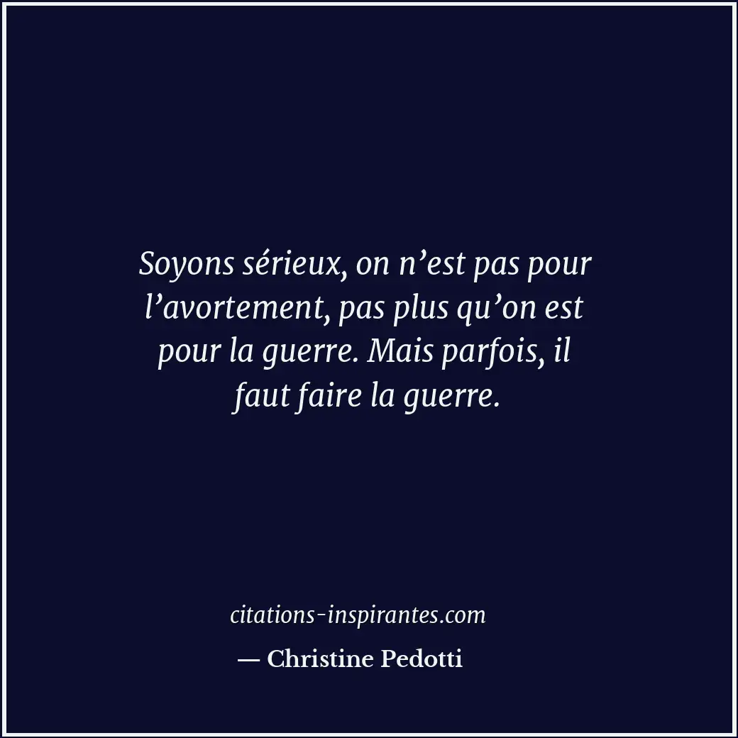 Citation de Christine Pedotti