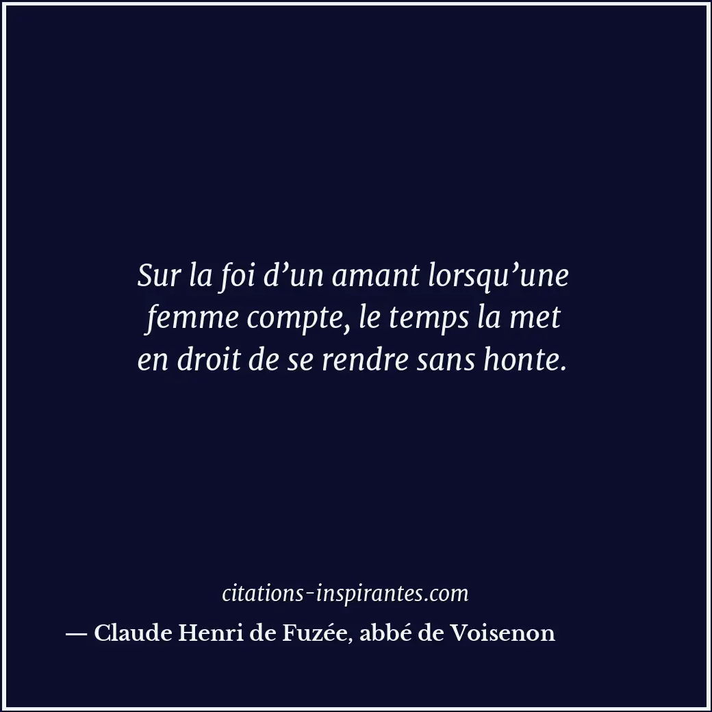 Citation de Claude Henri de Fuzée, abbé de Voisenon