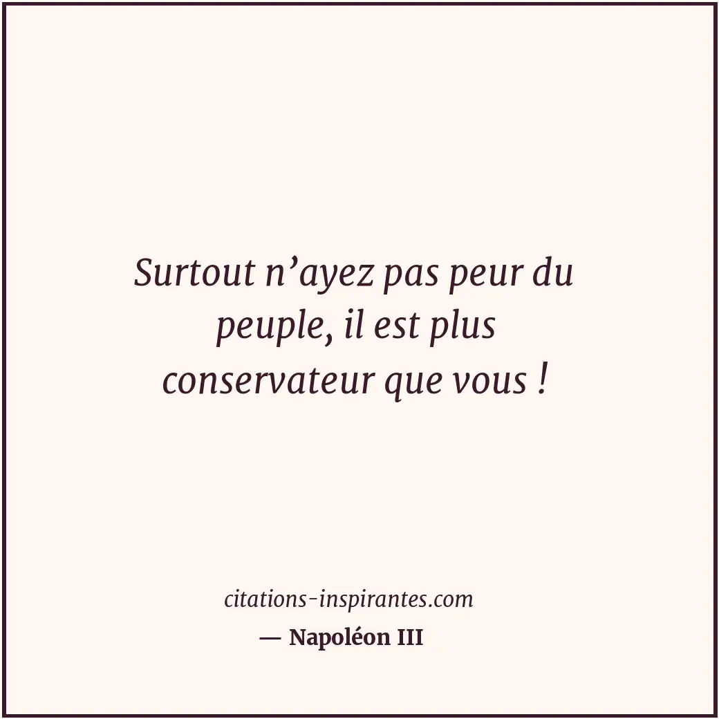 Citation de Napoléon III