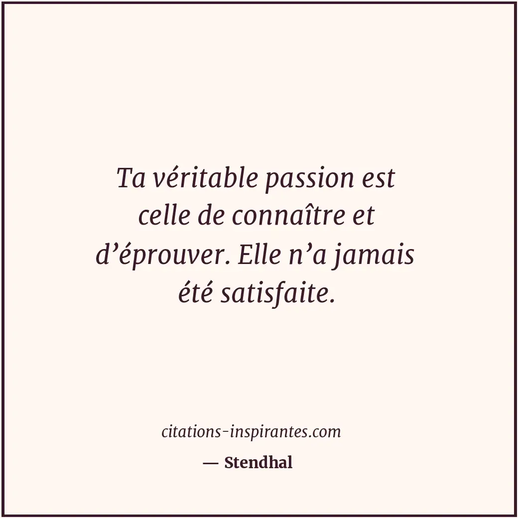 Citation de Stendhal