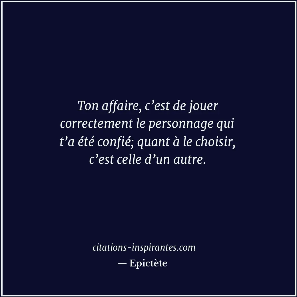 Citation de Epictète