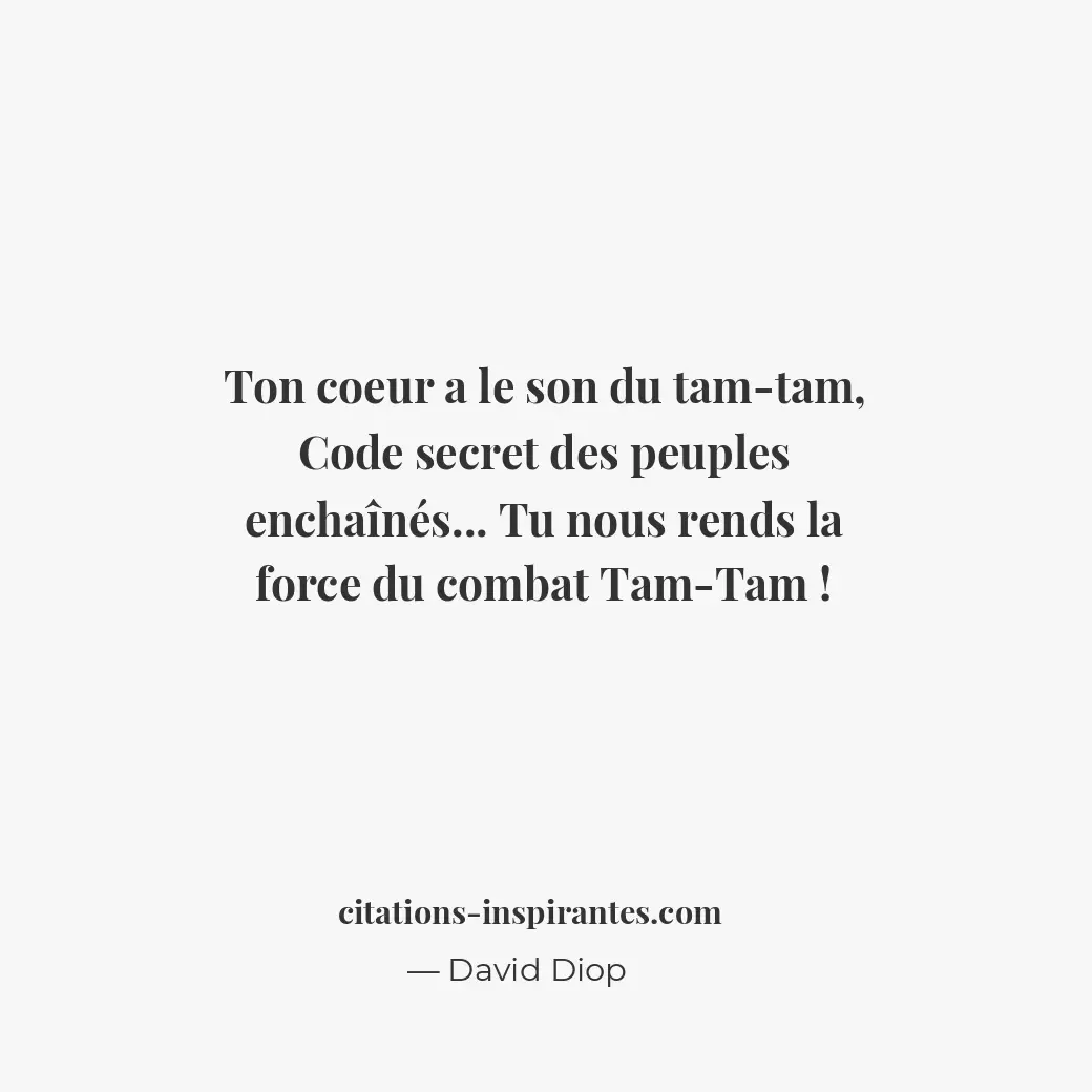 Citation de David Diop