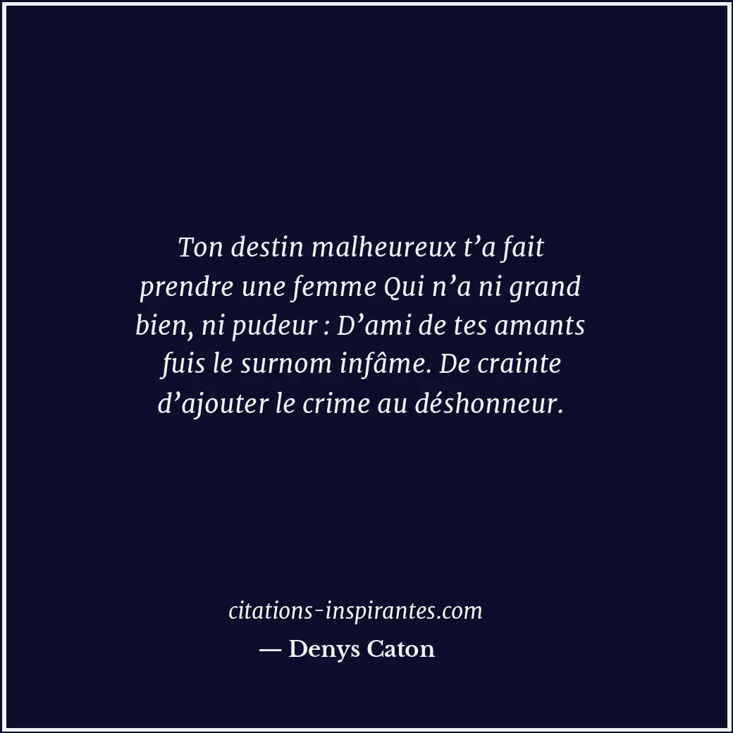 Citation de Denys Caton
