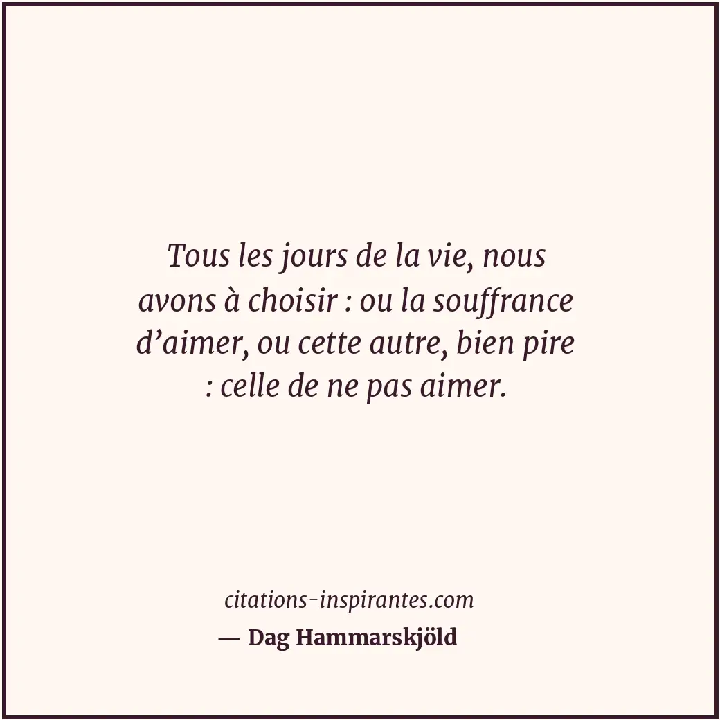 Citation de Dag Hammarskjöld