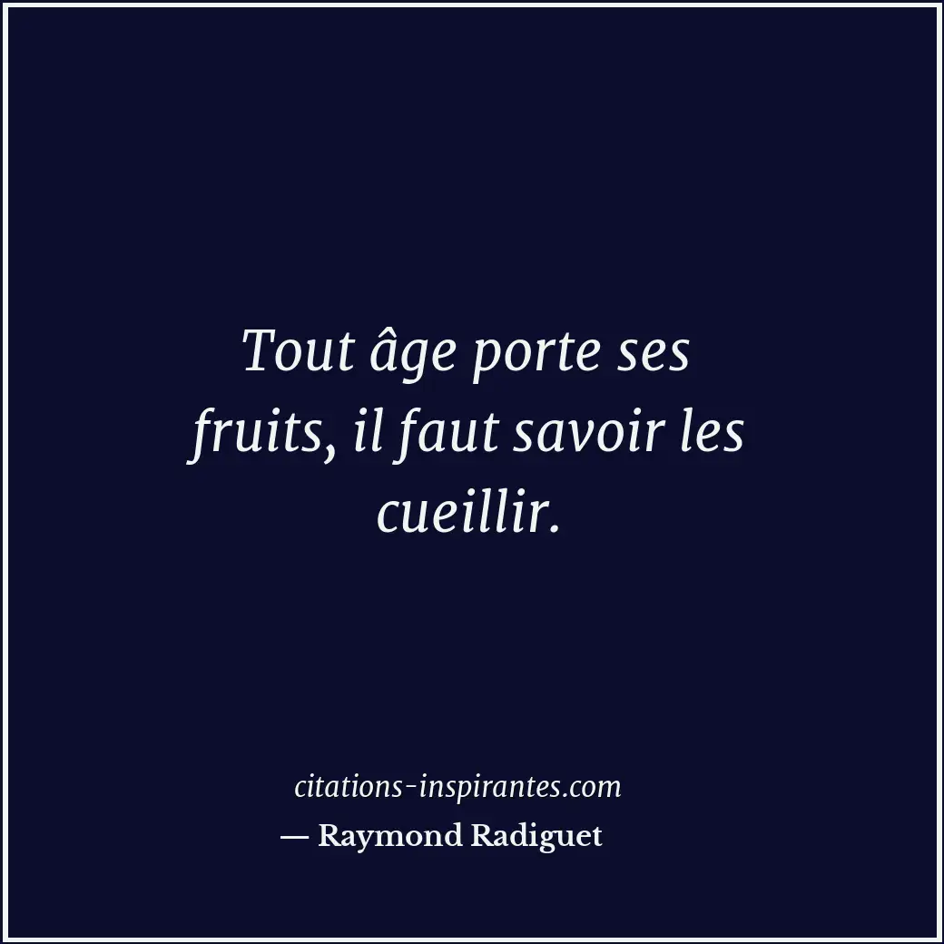 Citation de Raymond Radiguet