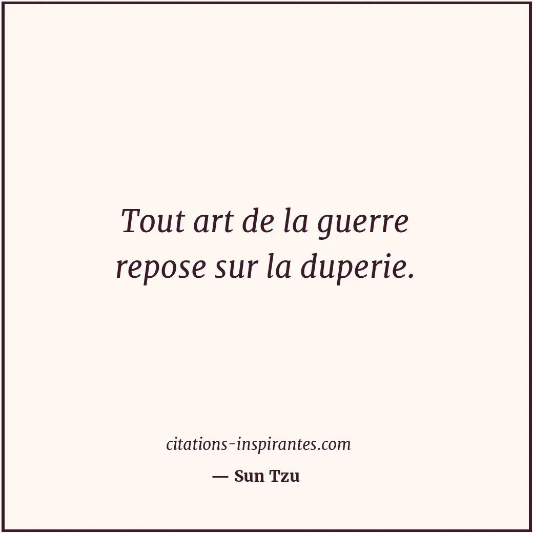 Citation de Sun Tzu