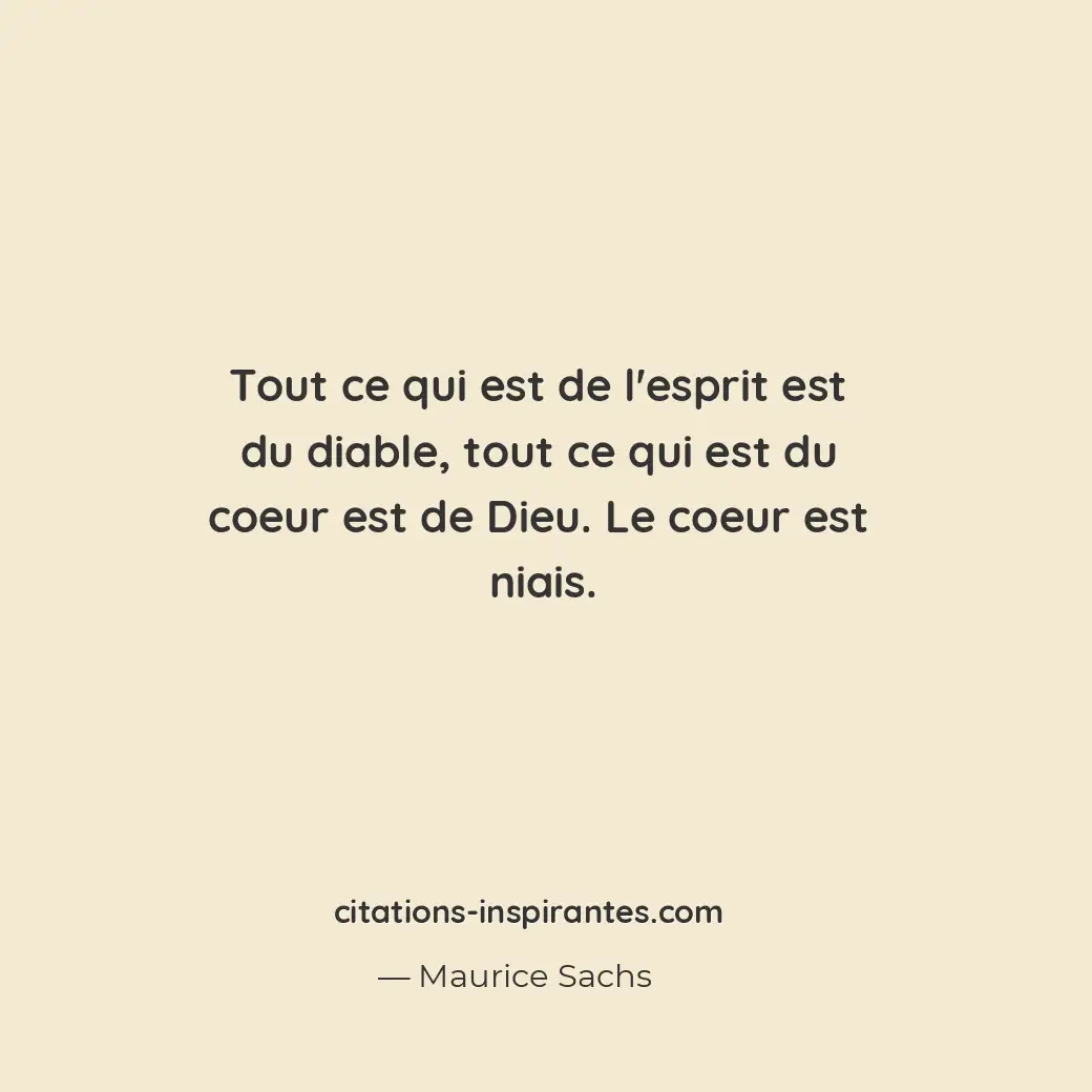Citation de Maurice Sachs