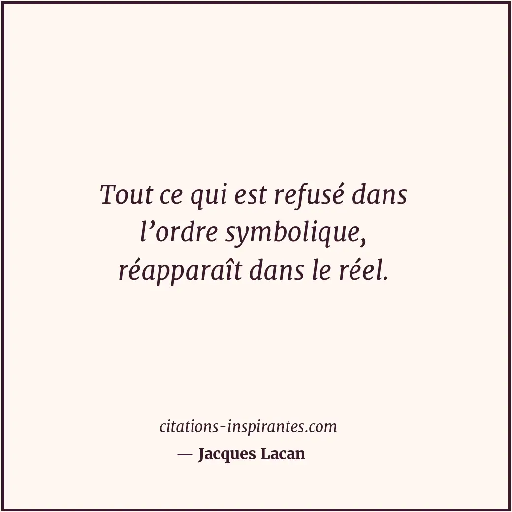 Citation de Jacques Lacan