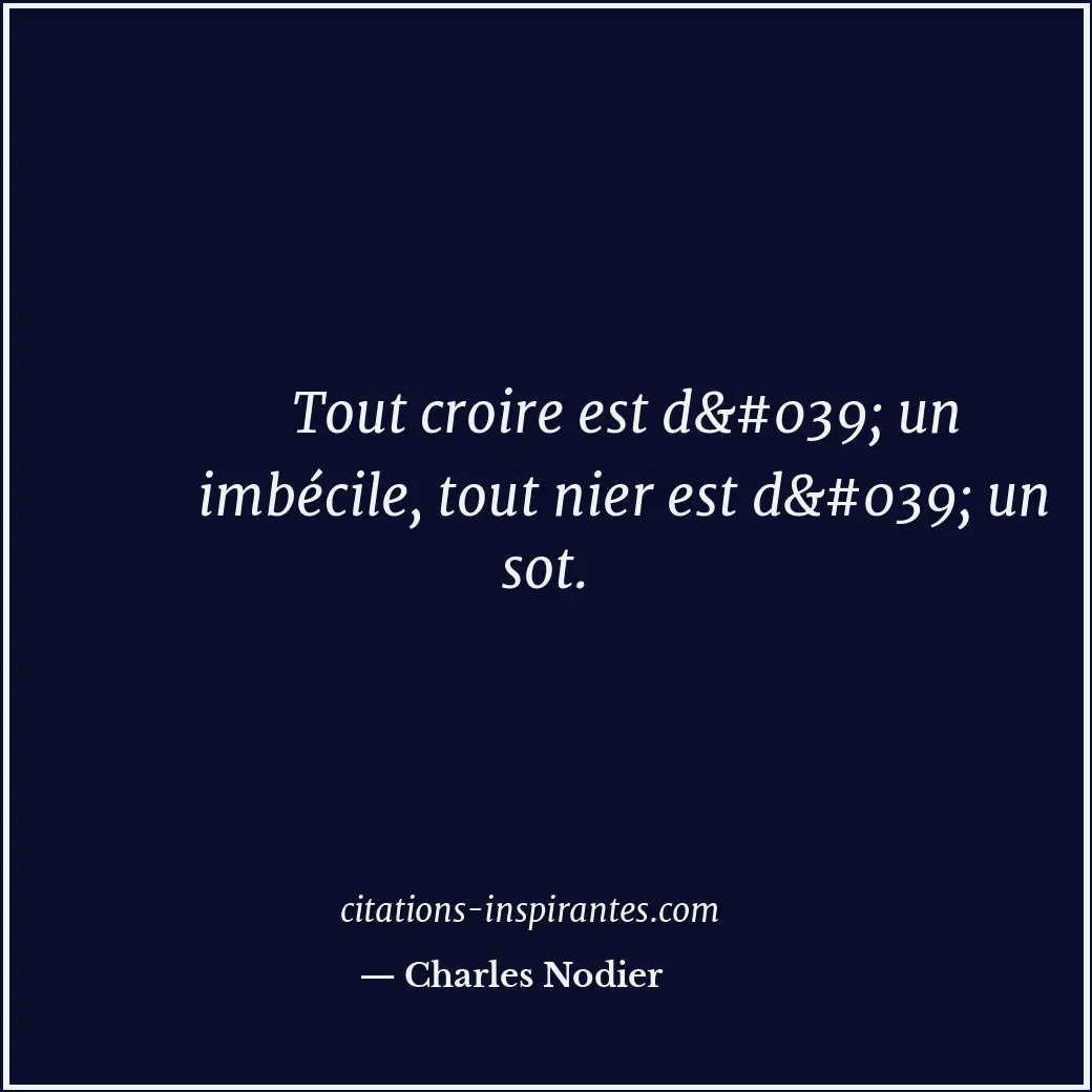 Citation de Charles Nodier