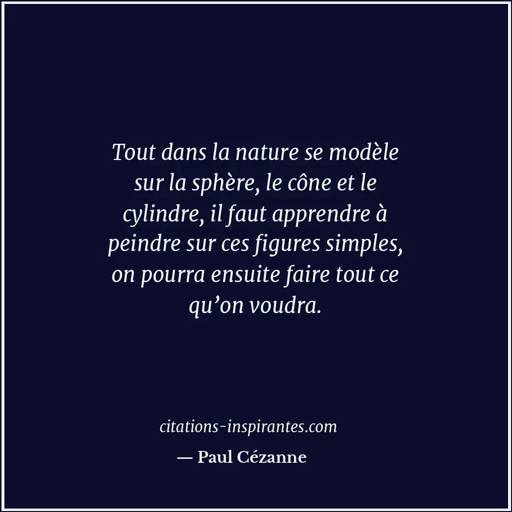 Citation de Paul Cézanne