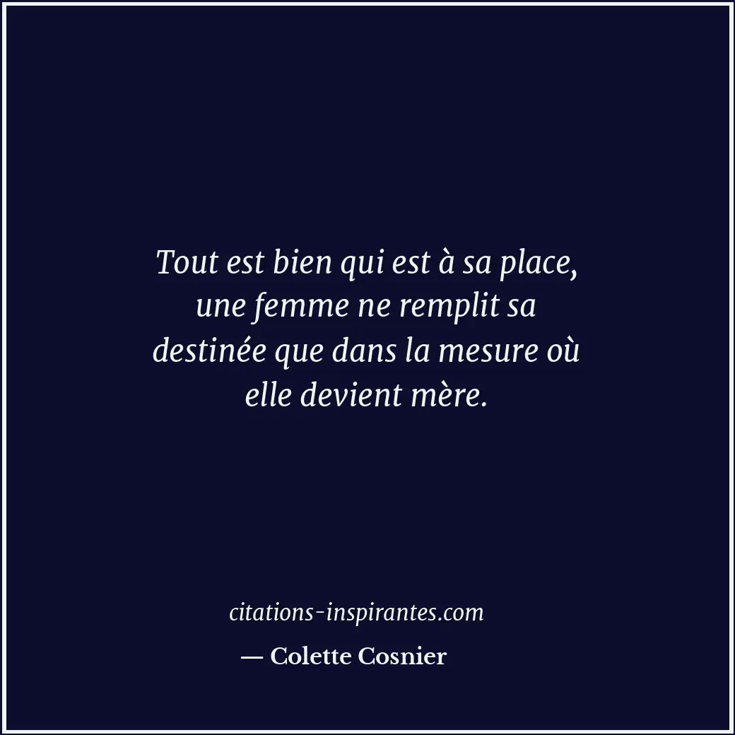 Citation de Colette Cosnier